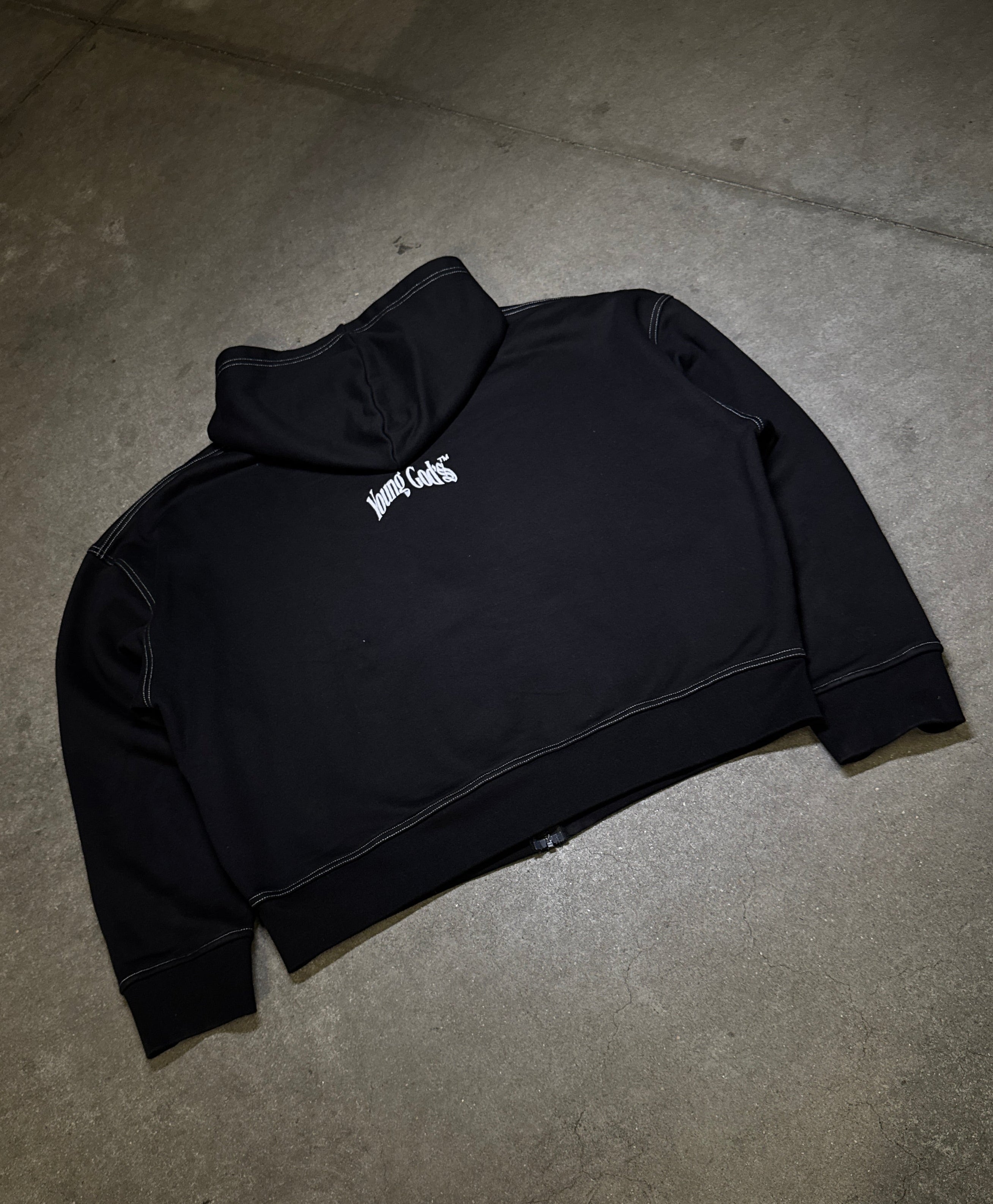 Halo Hoodie – Black (Zip-Up)