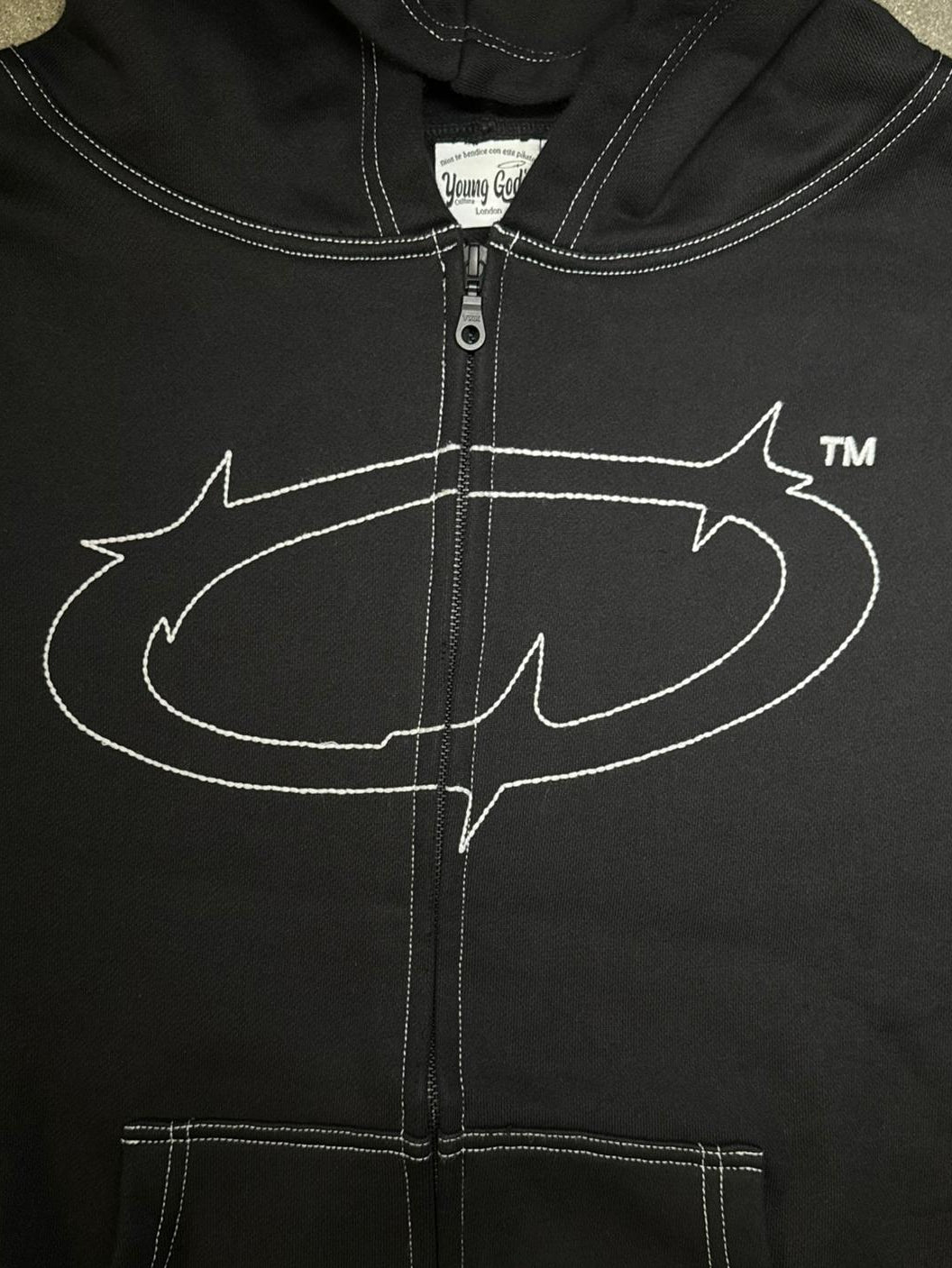 Halo Hoodie – Black (Zip-Up)
